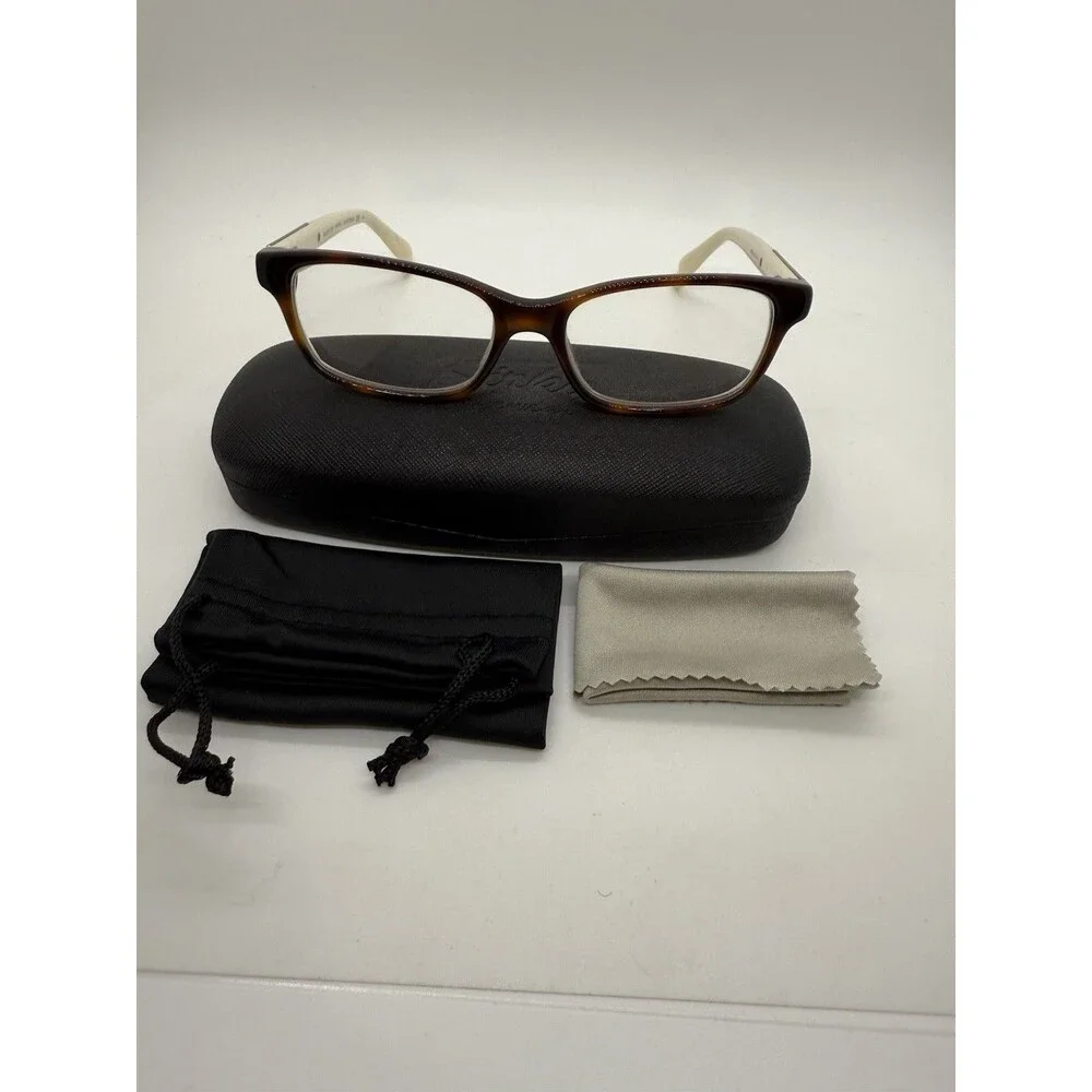 Marc by‎ Marc Jacob MMJ 578 Tortoise-Shell Pattern Vtg, Hard Case, Pouch & Cloth